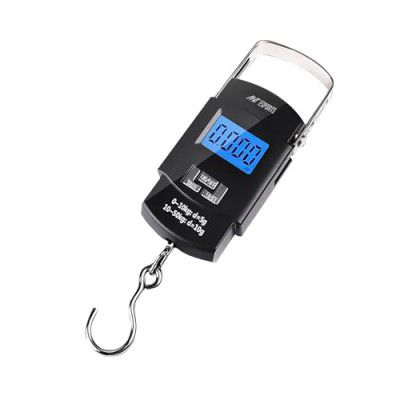 Ant Esports AELS010 Heavy Duty Portable Digital Luggage Weighing scale with Metal Hook for Home Travel Factory Wholesale and Retail shop with Digital LED Screen with Weighing capacity of 50Kg- Black