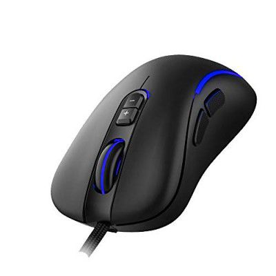 Ant Esports GM270W Optical Wired Gaming Mouse with 7 Programmable Buttons and 3200 Adjustable DPI - Black - USB