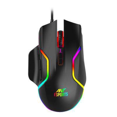 Ant Esports GM320 Optical Gaming Mouse RGB, 8 Programmable Buttons, 7200 DPI Adjustable, Comfortable Grip Ergonomic Wired Gaming Mice