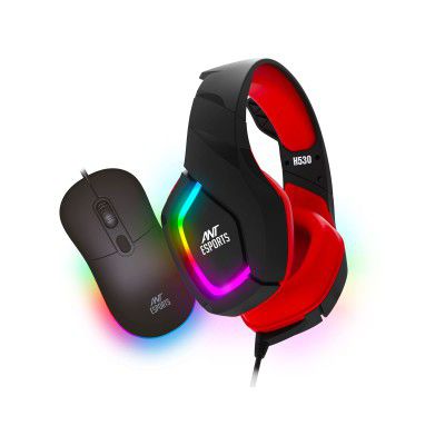 Ant Esports Professional Gaming Combo, Gaming RGB Mouse + Gaming RGB Headset, USB