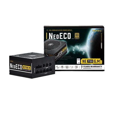 Antec NeoEco750M 750 Watt Full Modular Power Supply with 80 Plus Gold Cerification - Black (NE750G M)