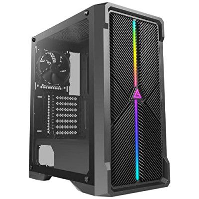 Antec NX series-NX420,1 x 120mm Regular Fan Included,Tempered Glass Side Panel,1xUSB 3.0, 360 mm Radiator in Front and 240mm on Top Support, Mid Tower ATX Gaming Case,Black