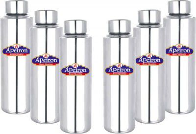 Apeiron Stainless Steel Fridge Water Bottle Silver (Pack of 6) 1000 ml Bottle  (Pack of 6, Silver, Steel)