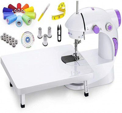 Appigo Mini Sewing Machine For Home Tailoring With Table, Foot Pedal, Adapter Sewing kit Accessories