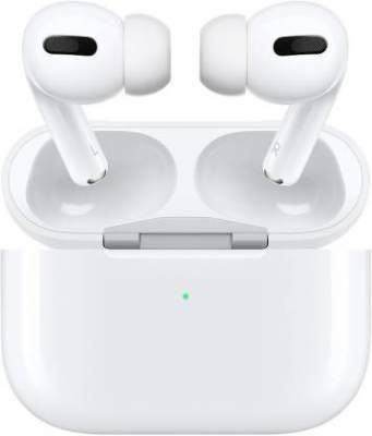 Apple Airpods Pro With Wireless Charging Case Active noise cancellation enabled Bluetooth Headset (White, True Wireless)