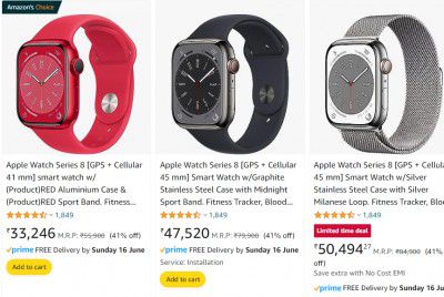 Apple Watch Series 8 at FLAT 44% OFF