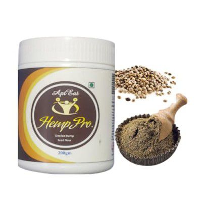 AptEat Hemp Pro Powder 200g Hemp Seed Powder, Easily Digestible Build Lean Muscle Plant Based Hemp Seed Flour 200GM (SRHF 200)