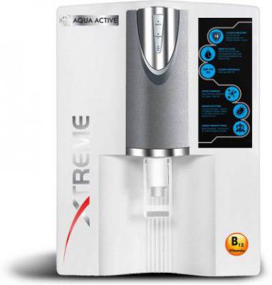 Aqua Active Misty RO+Mineral+B12+PH+TDS Controller 10 L RO + UV Water Purifier 