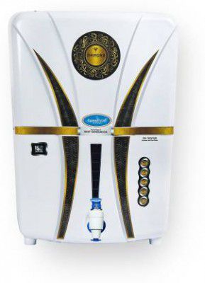 Aqua Fresh White diamond 12 Ltrs + water filter 12 L RO + UV + UF + TDS Water Purifier  