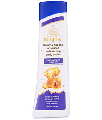 Aragma Honey & Almond Advanced Nourishing Body Lotion for skin brightening and whitening, For All Skin Types 400ml