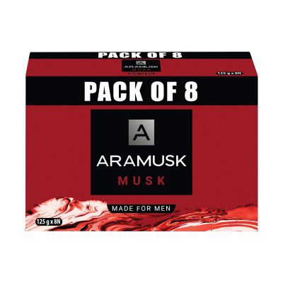 Aramusk Musk Soap, 125g(Pack of 8)