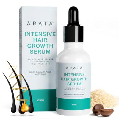 Arata Hair Growth Serum for Women & Men | 3% Redensyl, 3% Procapil, 5% Kopexil | For Thicker Regrowth & Hair Fall Control in 90 Days | Strengthens Follicles & Boosts Collagen | 30ml