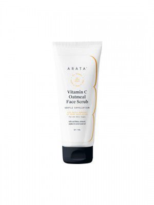 ARATA Transparent Vitamin C Oatmeal Face Scrub With Jojoba Almond & Carrot Seed Oil