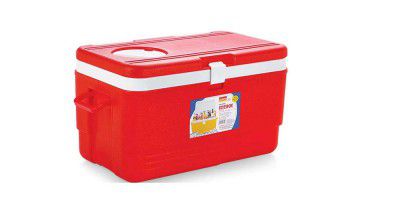 Aristo Insulated Chiller Ice Box With Vent Lid 50 Ltr (Red), Rectangular, standard