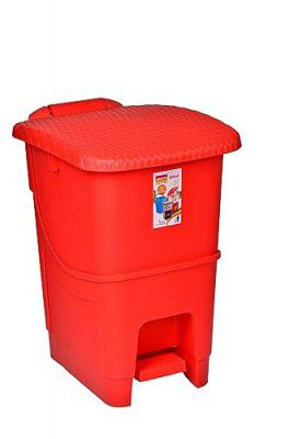 ARISTO Red,12 Ltr Plastic Pedal Garbage Waste Dustbin