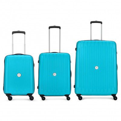 Aristocrat Armstrong 3 Pc Trolley Bags for Travel Hard Case Luggage (Teal Blue)