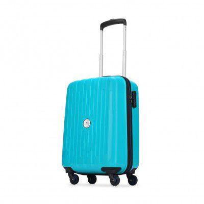 Aristocrat Armstrong Cabin 55 Cm(Small) 4 Wheels Trolley Bags for Travel Hard Case Luggage, Lightweight Bag with Combination lock (Teal Blue)