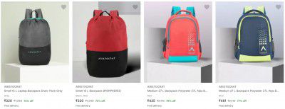 Aristocrat Backpacks Upto 76% Off