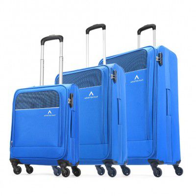 Aristocrat Oasis Plus Set of 3 Cabin, Medium & Large Size Soft Luggage (59 cm, 69 cm & 79 cm)