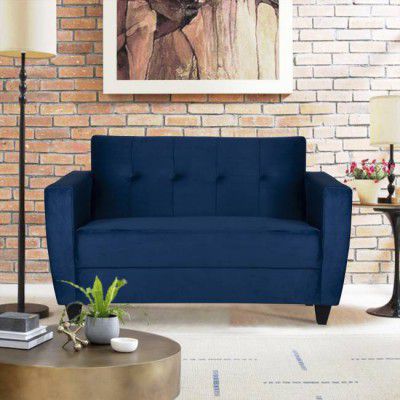 ARRA Remo Fabric 2 Seater Sofa (Finish Color - Blue, DIY(Do-It-Yourself))