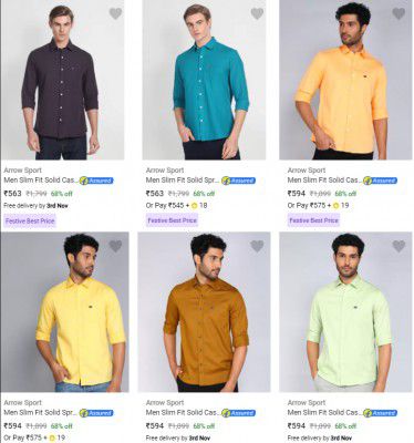 Arrow Sport Casual Shirts Starts ₹563