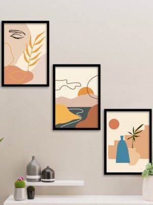 Art Street Set Of 3 Multicoloured Framed Wall Arts