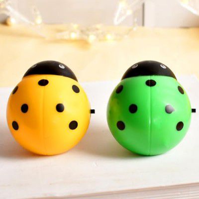 ascension 1pcs Romantic Energy Saving Creative Lady Bug Shaped Night Light Lamp Animals Cartoon lamp for Bedroom Home Decor Kids Favourite Birthday Party Return Gifts (Assorted Color)