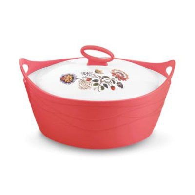 ASIAN Flamingo Inner Steel Casserole, 1500 ml, Red