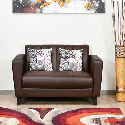 @home by Nilkamal Joy 2 Seater Sofa (Brown)