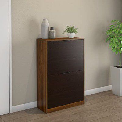 @home by Nilkamal Florine Engineered Wood Shoe Cabinet (Walnut & Wenge)| 1 Year Warranty (2 Tier)