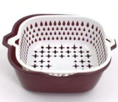 ATEVON 2 in 1 Basket Strainer to Rinse Various Types of Items Like Fruits, Vegetables