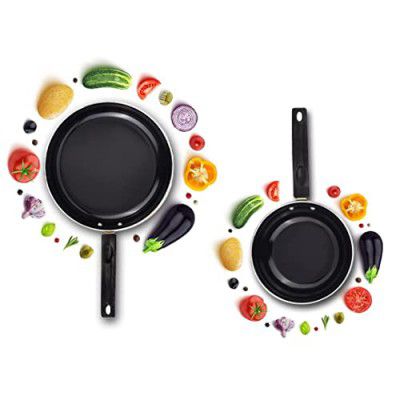 ATEVON Nonstick Duo Pack - 1200ml Fry Pan and 800ml Sauce Pan