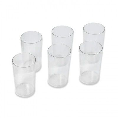 ATEVON Unbreakable Transparent Plastic Glass Set - 6 Pcs, 300 ML