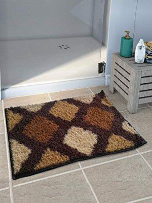 Athom Living Easy Home Designer Soft Anti Slip Bath Mat 38X58 cms Brown