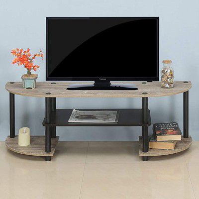 @home by Nilkamal Fitz Engineered Wood Open Shelves Storage Tv Unit (Brown)