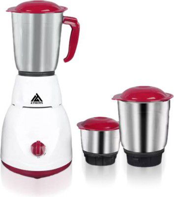 Athots eco Mingle CNC hybrid POWER FULL 555 Juicer Mixer Grinder (3 Jars, White, cheery)