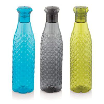 Attro Diamond 1000Ml Plastic Unbreakable Fridge Water Bottle Set Of 3