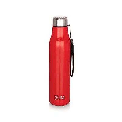 Attro Slim Stainless Steel Single Wall Water Bottle, 1100ml - Red