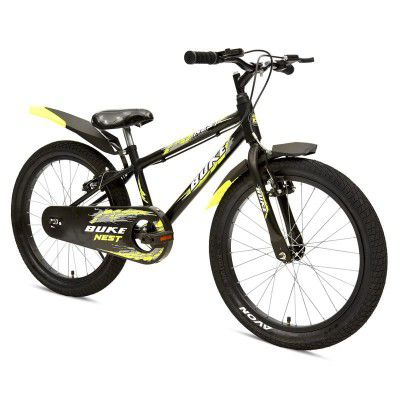 Avon Buke Bicycles Nest 20T BMX Cycle | Wheel Size: 20 inches | High-Tensile Steel Frame: 11 inches | Ideal Cycle for Kids: 8 to 11yrs | Rigid Fork | V Brake | Steel Rim (Black Matt Gloss Finish)