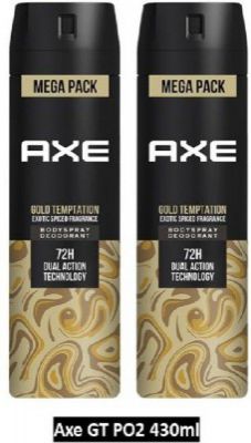 AXE Gold Temptation Deodorant Spray - For Men  (430 ml, Pack of 2)