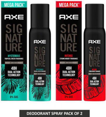 AXE Signature Mysterious and Intense Body Spray - For Men (400 ml, Pack of 2)