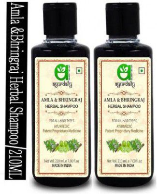 Ayurdaily Amla & Bhringraj Herbal Shampoo/Cleanser for Anti Hair Fall & Anti Dandruff (420 ml)