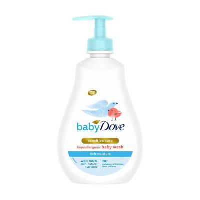 Baby Dove Rich Moisture Hair to Toe Baby Wash 400 ml, No Tears Body Wash for Babys Soft Skin - Hypoallergenic, No Sulphates, No Parabens