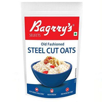 Bagrry's Steel Cut Oats 1.5kg Pouch | High in Dietary Fibre & Protein |Helps in Weight Management & Reducing Cholesterol | Old Faishoned Oats| Breakfast Cereal