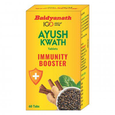 Baidyanath Ayush Kwath Tablets - Immunity Booster (Tulsi, Dalchini, Sonth, Krishna and Marich)- 60 Tablets