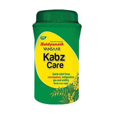 Baidyanath KabzCare (Kabzhar) | Relief From Constipation, Indigestion & Hyperacidity | Ayurvedic Churna For Bowel Regulation- 200 g