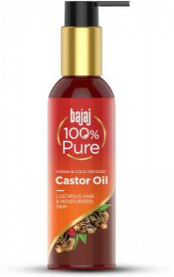 Bajaj 100% Pure Castor Oil - Virgin & Cold Pressed Oil for Lustrous Shiny Hair & Moisturized Skin Hair Oil  (200 ml)