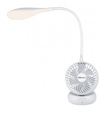 Bajaj AirLight 85 mm Personal Rechargeable Fan with Task lighting | 8 W Table Fan