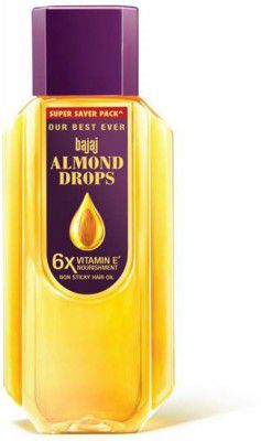 BAJAJ Almond Drops Hair Oil enriched with 6X Vitamin E, Reduces Hair Fall, 650 ml