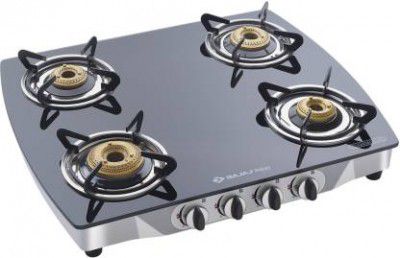 BAJAJ ( CGX10 ) 4 Burner Glass Manual Gas Stove 